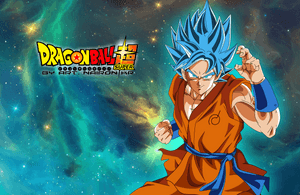 Den legendariske Super Saiyan, Goku, i hans Super Saiyan Blue-form