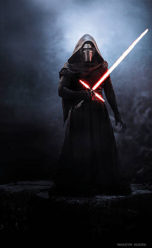 Kylo Ren, der stærkt ligner Darth Vader i Sith-beklædning, tapet — RedMagic Tablet Wallpapers