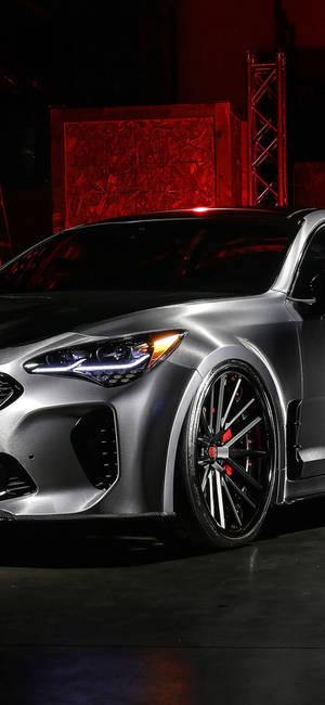 1125x2436 Download 1125x2436 Dub Kia Stinger, Sølv, Biler Baggrund — iPhone 14 Wallpapers