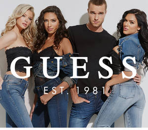 Wallpaper med denim Guess overall outfits — Detaljeret Wallpapers