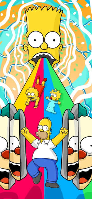 Simpsons baggrund — Huawei Mate X Wallpapers