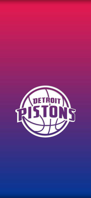 Detroit Pistons to-tonet hvidt logo tapet — iPhone 17 Pro Max Wallpapers