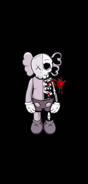Dissected KAWS 4k Illustration — Samsung S23 Ultra Wallpapers