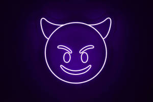 Djævle neon smil — Neon lilla Wallpapers