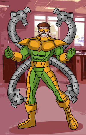 Doctor Octopus tegneseriekunst telefonbaggrund — RedMagic Astra 2 Wallpapers