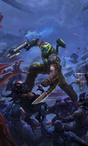 Pixel 3xl Doom Baggrund — Galaxy Tab A11 Wallpapers