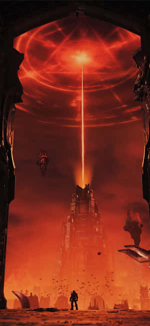 Doom Slayer i aktion i Doom Eternal — Oppo Find N3 Wallpapers