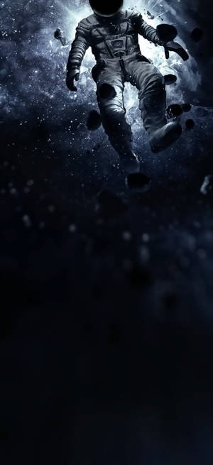 Dot Notch Astronaut i rummet — Pixel 9 Wallpapers