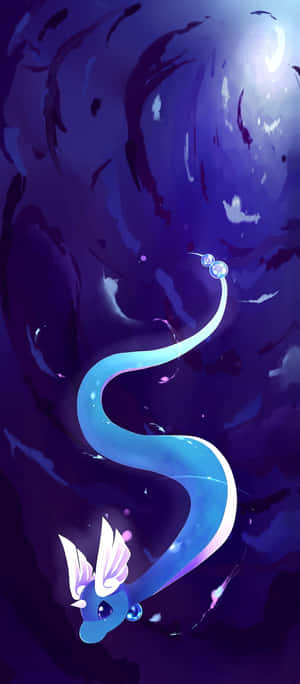 Dragonair i vand abstrakt illustration — Pixel 9 Wallpapers