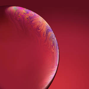 Abstrakt rød boble med lilla hvirvler iPhone XR wallpaper — iPhone Xr Wallpapers