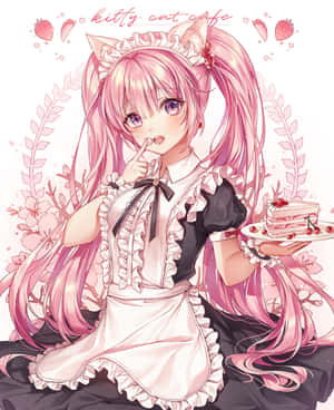 Pink anime æstetiske billeder