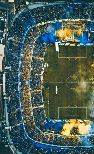 Dronebillede HD fodboldstadion — Galaxy Tab S Wallpapers