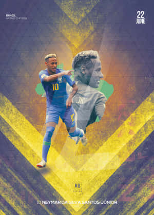 Dynamisk Neymar Jr i aktion under en professionel fodboldkamp — iPad (A16) Wallpapers