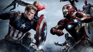 Dyster plakat Captain America Civil War — Jernmand Wallpapers