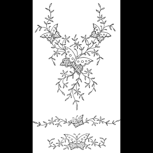 Elegant Sommerfugl Blomstermønster