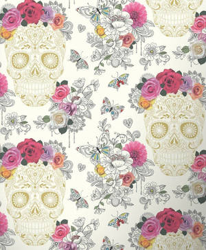 Elegante sukkerkranier på hvid baggrund tapet — Motorola Razr 70 Ultra Wallpapers