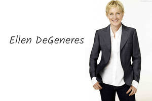 Ellen Degeneres plakat med hans navn tapet — Ren Wallpapers