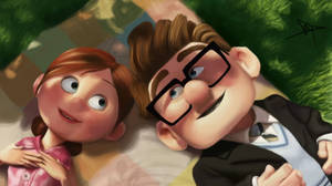 Ellie og Carl Fredricksen Up film tapet — Chromebook Wallpapers