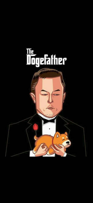 Elon Musk The Dogefather baggrund
