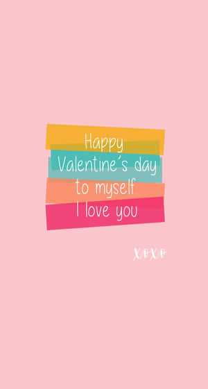 Elsk Mig Selv Søde Valentinsdag Klistermærker — Pink æstetisk GIF Wallpapers