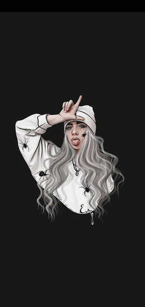 Emo æstetik Billie Eilish tapet — iPhone 15 Pro Max Wallpapers