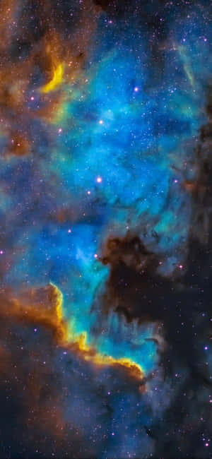 Blå Galaxy Iphone — Oppo Reno15 Wallpapers