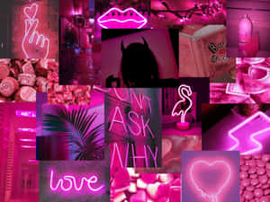 Neonrosa æstetiske billeder — Neon pink æstetik Wallpapers