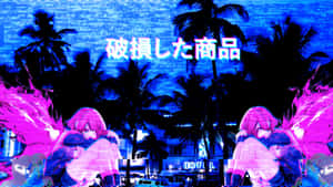 Lilla anime-baggrund