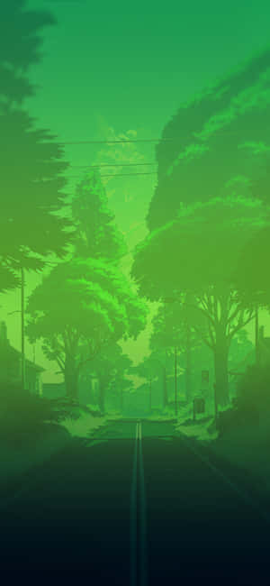 Grøn æstetisk baggrund — iPhone 15 Wallpapers