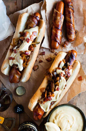 Hotdog billeder — Pølse i brød Wallpapers