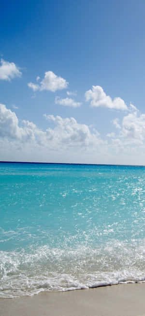 En iPhone X med en fantastisk strandbaggrund — Oppo Find N3 Wallpapers