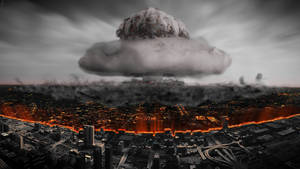 Baggrundsbillede med nuklear røgeksplosion — 2560x1440 Wallpapers