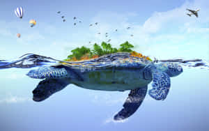 Skildpaddebaggrund — Cool skildpadde Wallpapers