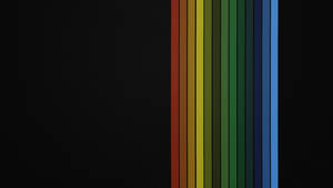 Enkelt regnbue lige linjer på sort tapet — Simpel Wallpapers