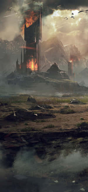 iPhone Xs Max Shadow of Mordor baggrund — iPhone Xs Max Wallpapers