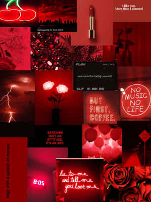 Livsæstetik — Neon rød æstetik Wallpapers
