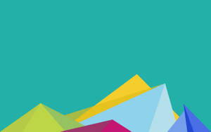 Enkelt geometrisk bjergdesign — Simpel Wallpapers