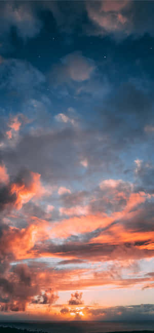 Blå Og Orange Baggrund — iPhone 16 Pro Wallpapers