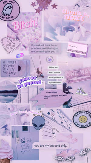 Lilla collage — Lilla æstetisk GIF Wallpapers