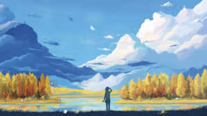 Anime Landskab baggrund — Sød anime Wallpapers
