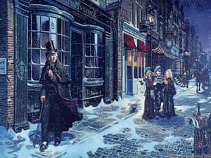En julefortælling baggrund — Æstetisk jul Wallpapers
