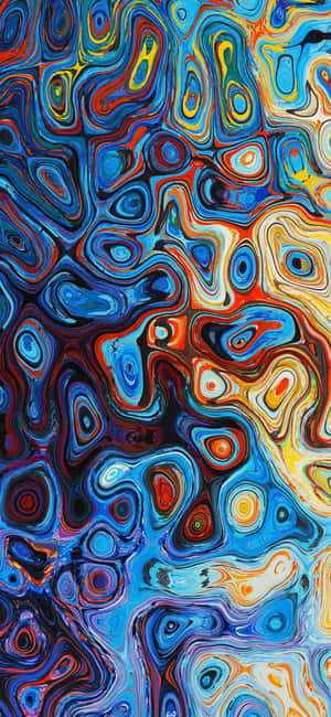 Cool blå abstrakt iPhone — Oppo Reno15 Pro Mini Wallpapers