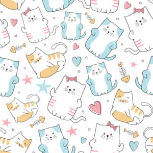 Sødt kattemønster — Sød kat GIF Wallpapers