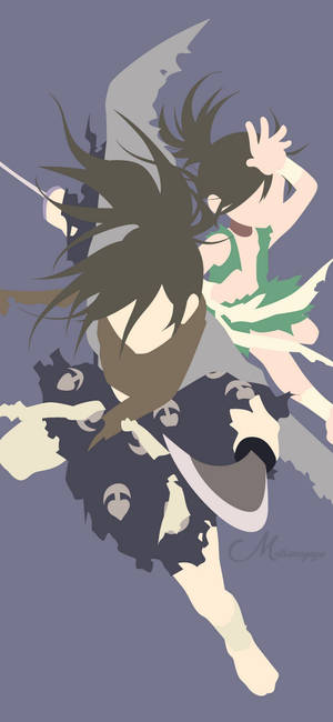 Minimalistisk Hyakkimaru og Dororo fan art wallpaper — iPhone 17 Pro Max Wallpapers