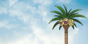 Exeggutor under en drømmende himmel — Anime skrivebord Wallpapers