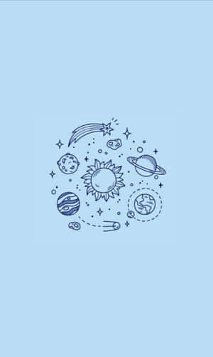 Sød blå iPhone — Tecno Megapad Wallpapers