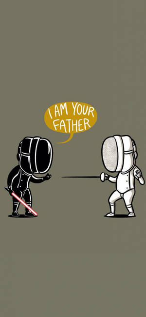 Fægtning Star Wars parodi kunst wallpaper — iPhone 12 mini Wallpapers