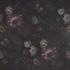Fængslende mørk blomsterbaggrund — Mørk blomstret Wallpapers