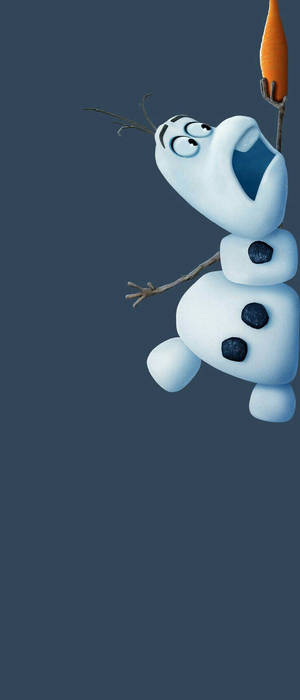 Faldende Olaf med sin gulerod baggrund — POCO C81x Wallpapers