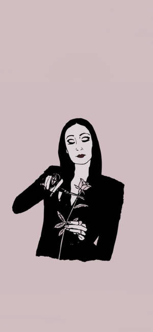 Familien Addams Morticia rose tapet — iPhone 12 mini Wallpapers